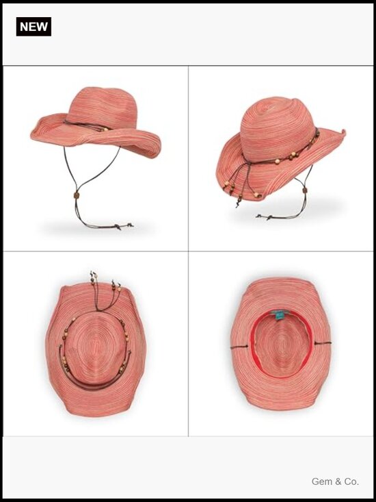 Women\'s UPF 50+ Shapeable Brim Cowgirl Sun Hat - Recycled Polyester